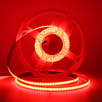 Ruban LED COB 220 V – rouleau allumé en rouge