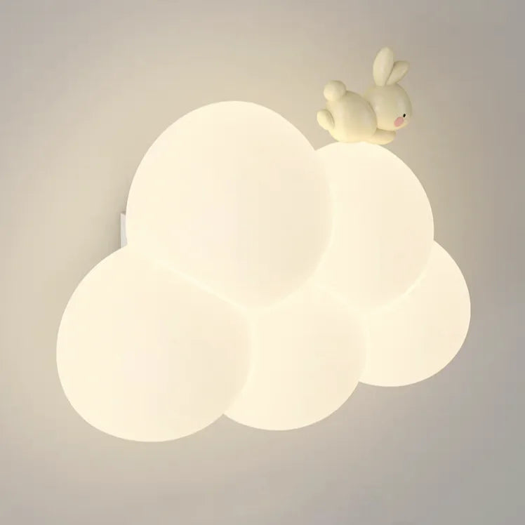 Applique murale nuage LED 18 W pour chambre d'enfant, cœur ou couronne