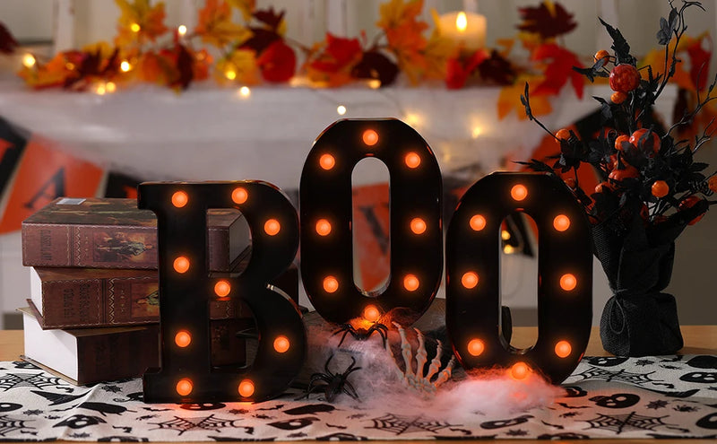 Lettres lumineuses BOO d'Halloween – vue 5