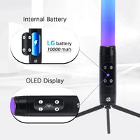 8 tubes LED pixel sans fil sur batterie IP65 avec flight case et application