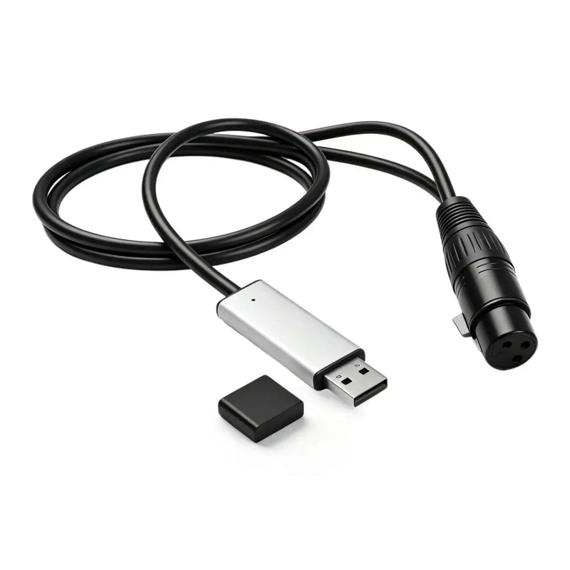 Câble interface USB vers DMX512 – câble avec capuchon de protection de la prise USB