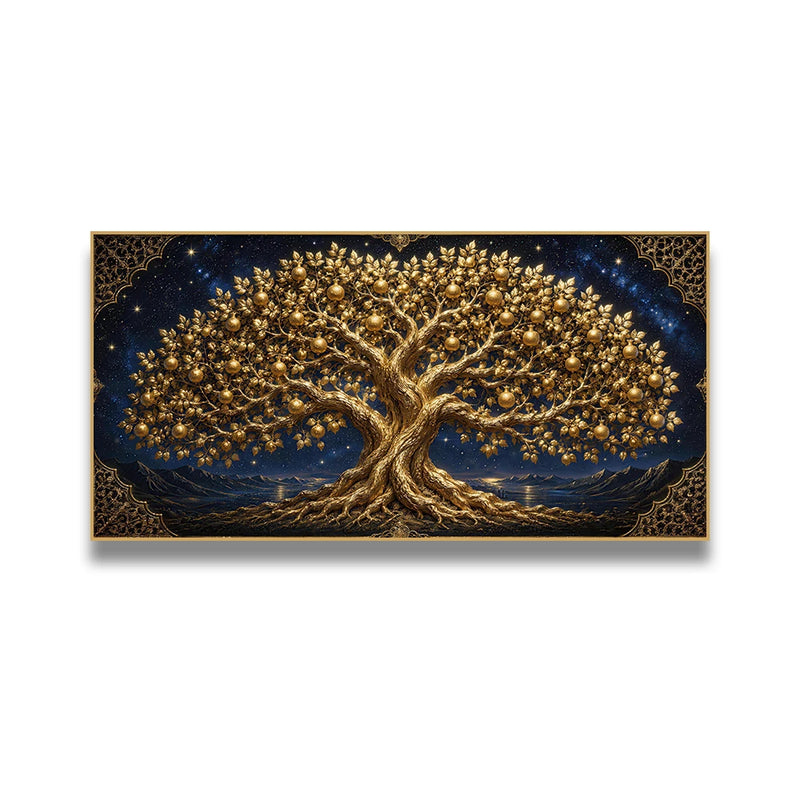 Tableau lumineux LED arbre de vie doré – vue 11