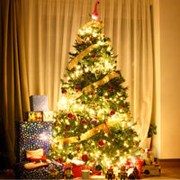 Guirlande lumineuse extérieur IP65 – sapin de Noël décoré en blanc chaud