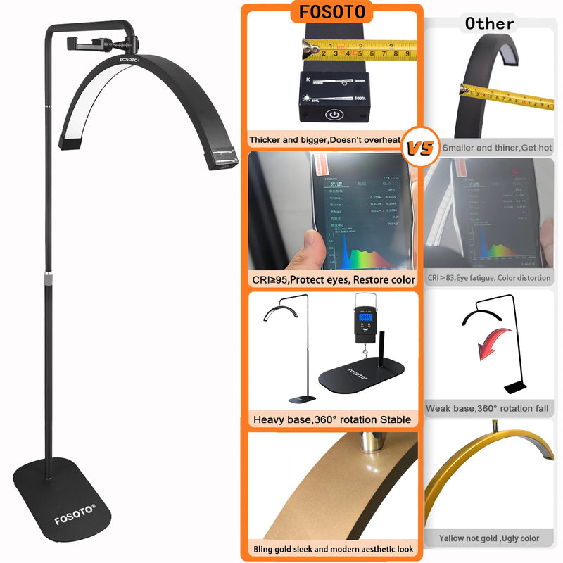 Lampe demi-lune LED sur pied – vue 24