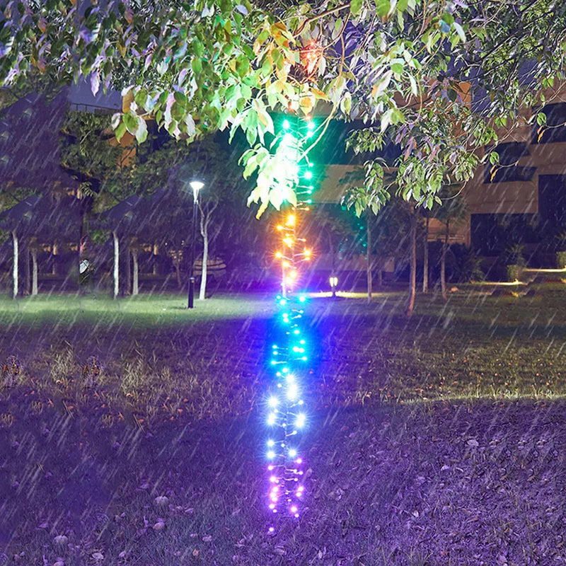 Guirlande lumineuse pluie de météores LED 220 V, 1 ou 3 brins de 1,5 m, 120 à 360 LED