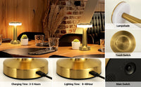 Lampe de table sans fil à pied évasé – vue 19