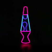 Néon LED lampe à lave – modèle rose, bleu et violet