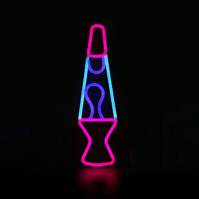 Néon LED lampe à lave – modèle rose, bleu et violet