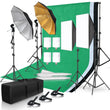 Kit studio photo avec support de fond 2 x 3 m, softboxes et sac de transport