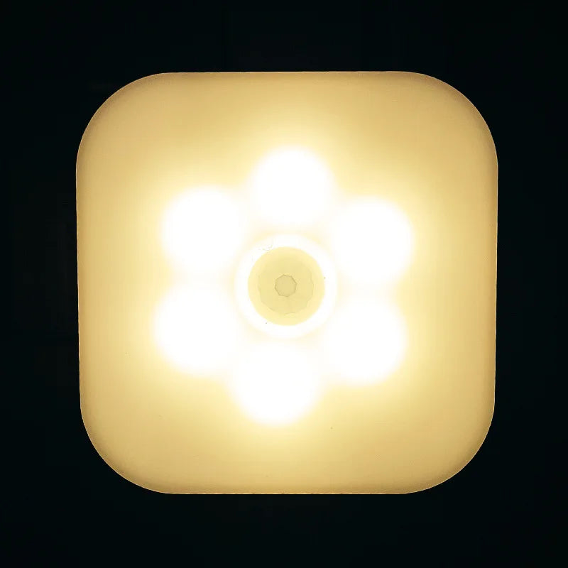 Veilleuse à détecteur de mouvement – veilleuse à LED allumée en blanc chaud