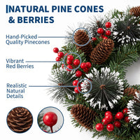 Couronne de Noël lumineuse LED – vue 15