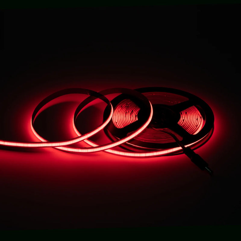 Ruban LED FCOB 480 LED/m – rouleau allumé en rouge