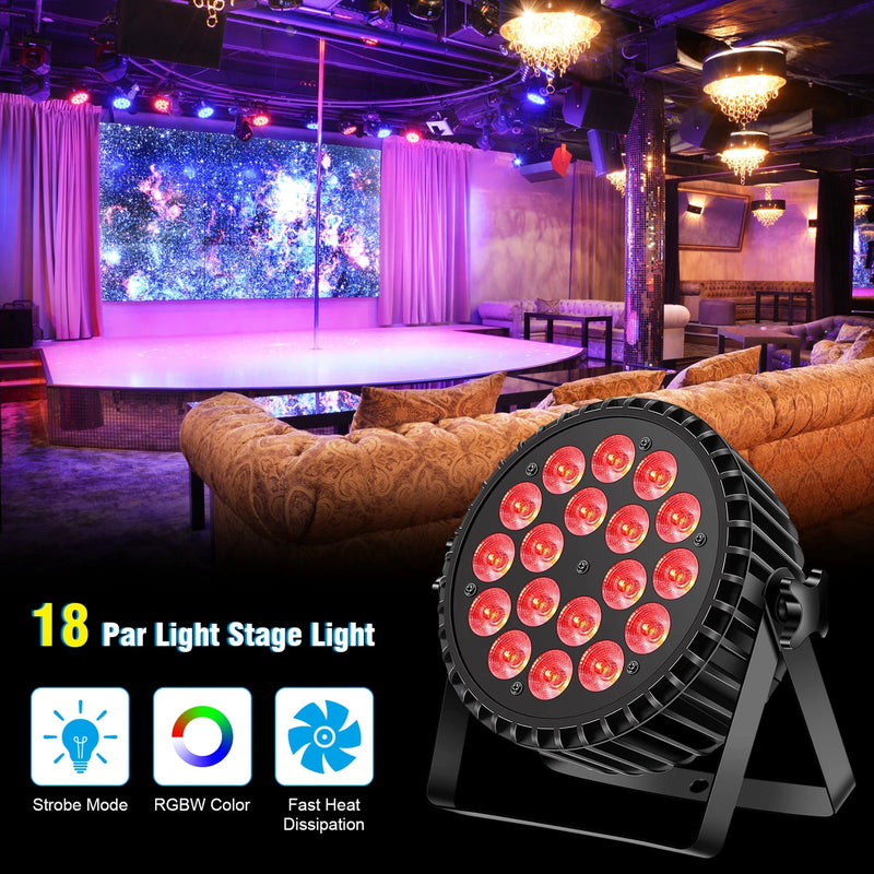 Projecteur PAR LED RGBW 200 W – en situation sur une scène de salle de réception