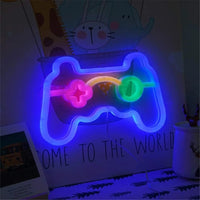 Néon LED manette de jeu gaming, USB, 24 x 16,5 cm