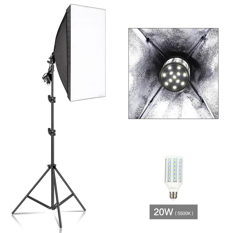 Kit éclairage continu softbox 50x70 cm – vue 22