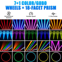 Lyres LED beam 200 W à halo RGB – roues de couleurs et de gobos, prisme à 18 facettes et effets de faisceaux