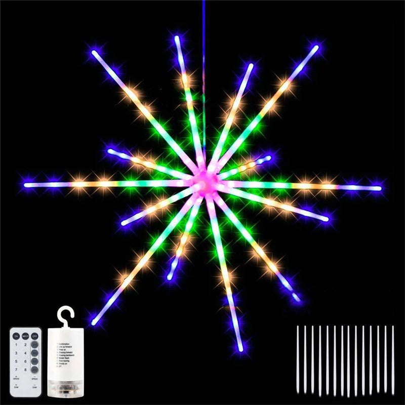 Étoile LED suspendue effet feu d'artifice – version multicolore, deuxième vue