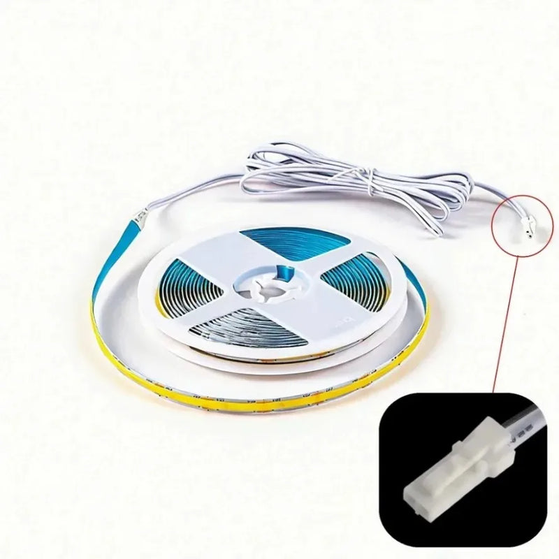 Ruban LED COB sous armoire – ruban sur bobine avec son connecteur