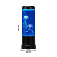 Lampe méduse LED – grand modèle à socle noir, 25,5 x 9 cm