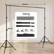 Support de fond photo 2 x 3 m ou 2 x 2 m, tubes emboîtables, sac de transport