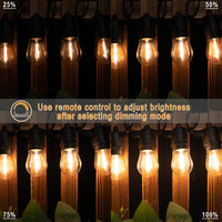 Guirlande guinguette extérieur S14, ampoules LED compatibles variateur, 10 ou 15 m