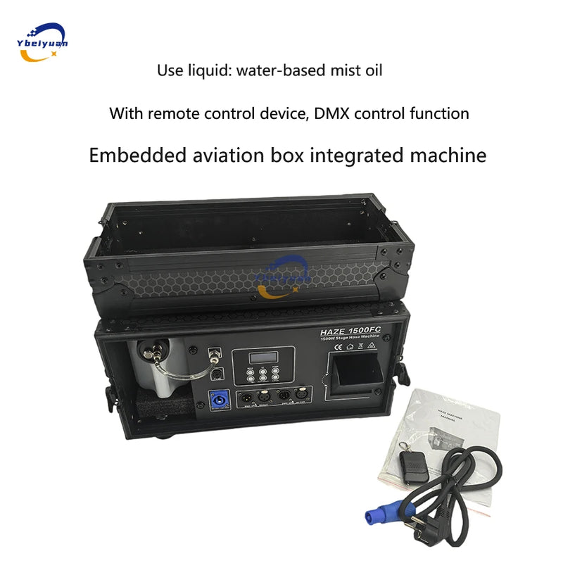 Machine à fumée 1500 W en flight case, DMX et télécommande