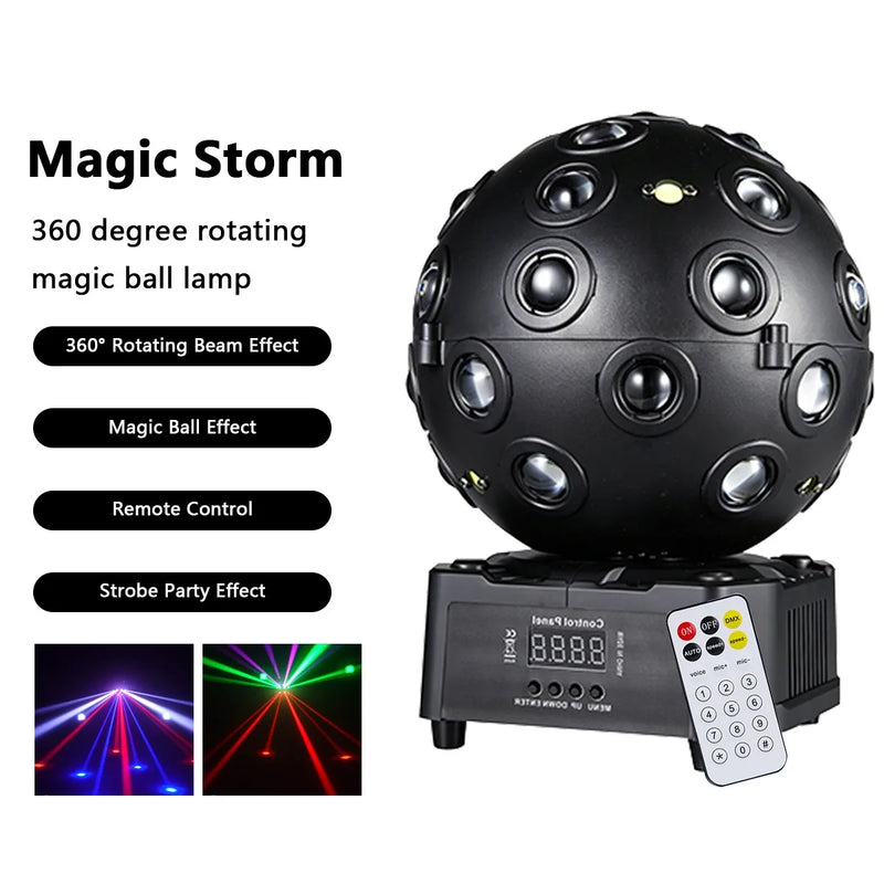 Boule magique rotative à LED 150 W, DMX 15 canaux et télécommande, à l'unité ou par lot