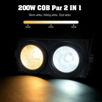 Flight case 4 projecteurs COB – projecteur COB 200 W 2 en 1 compatible, non inclus