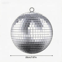 Boule à facettes déco en verre miroir, 20 cm, à suspendre