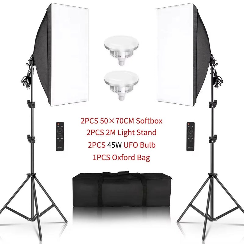 Kit éclairage continu softbox 50x70 cm – vue 19