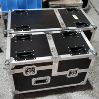 Machine à fumée basse à eau – flight cases à roulettes fermés