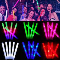 Bâtons lumineux LED en mousse, lot de 30, 3 modes, 9 coloris