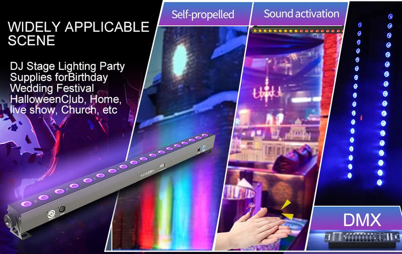 Barre LED DMX 18 x 12 W – vue 9
