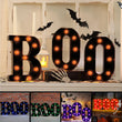Lettres lumineuses BOO pour Halloween, LED à piles, 21 cm de haut, 5 couleurs