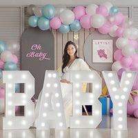 Lettres lumineuses géantes LOVE, BABY ou MARRY ME à piles, 91 ou 120 cm