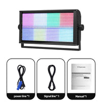Lot de 4 stroboscopes LED RGB 200 W, 864 LED et 96 LED blanches, DMX
