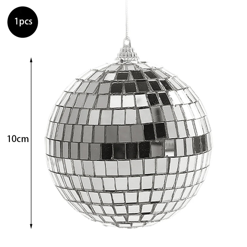 Boules à facettes miroir pour sapin de Noël, 2 à 10 cm