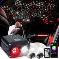Kit ciel étoilé voiture fibre optique double tête 20 W, application Bluetooth