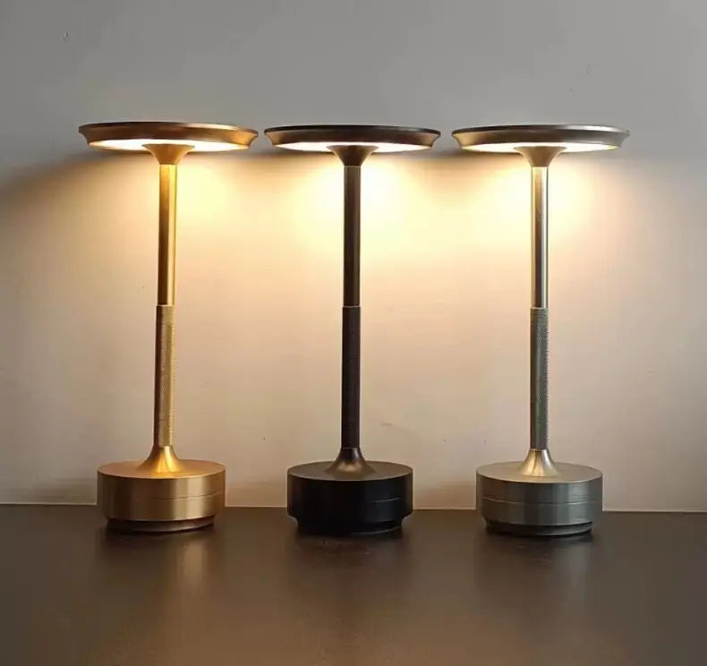 Lampe de table sans fil aluminium rechargeable, 28,5 cm, 5 coloris