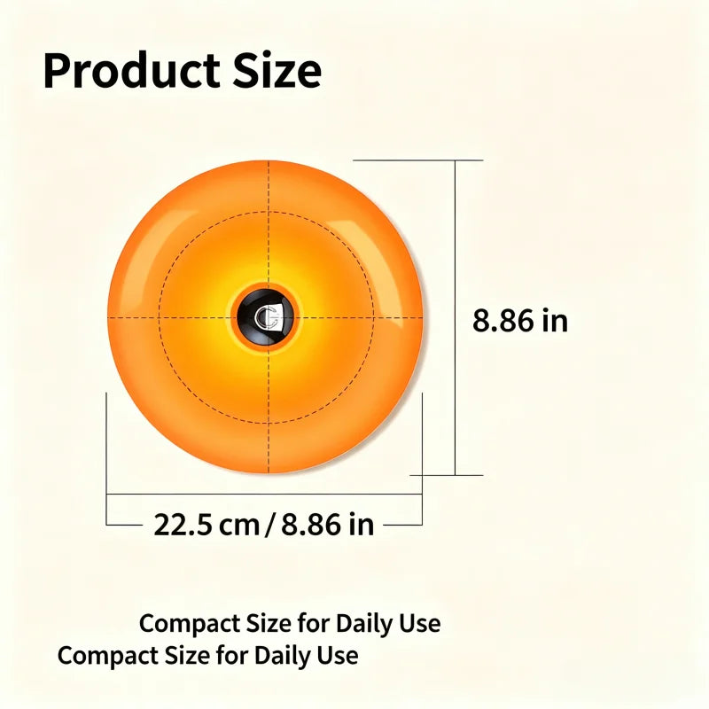 Lampe d'ambiance beignet orange – dimensions : 22,5 cm de diamètre