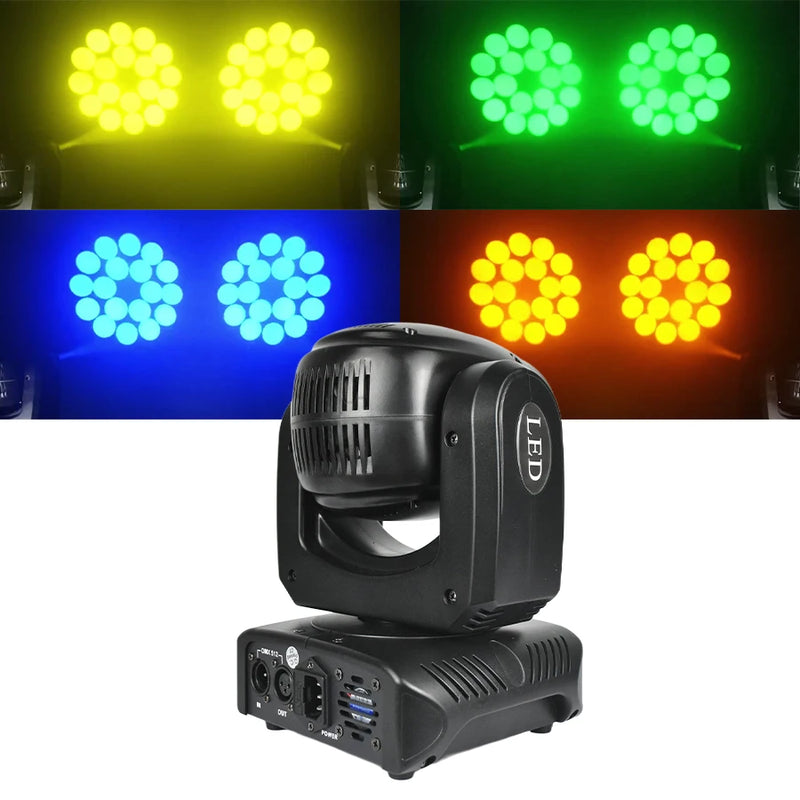 Lyre beam LED 100 W à anneau lumineux, 13 gobos, prismes 6 + 12, DMX 13 canaux