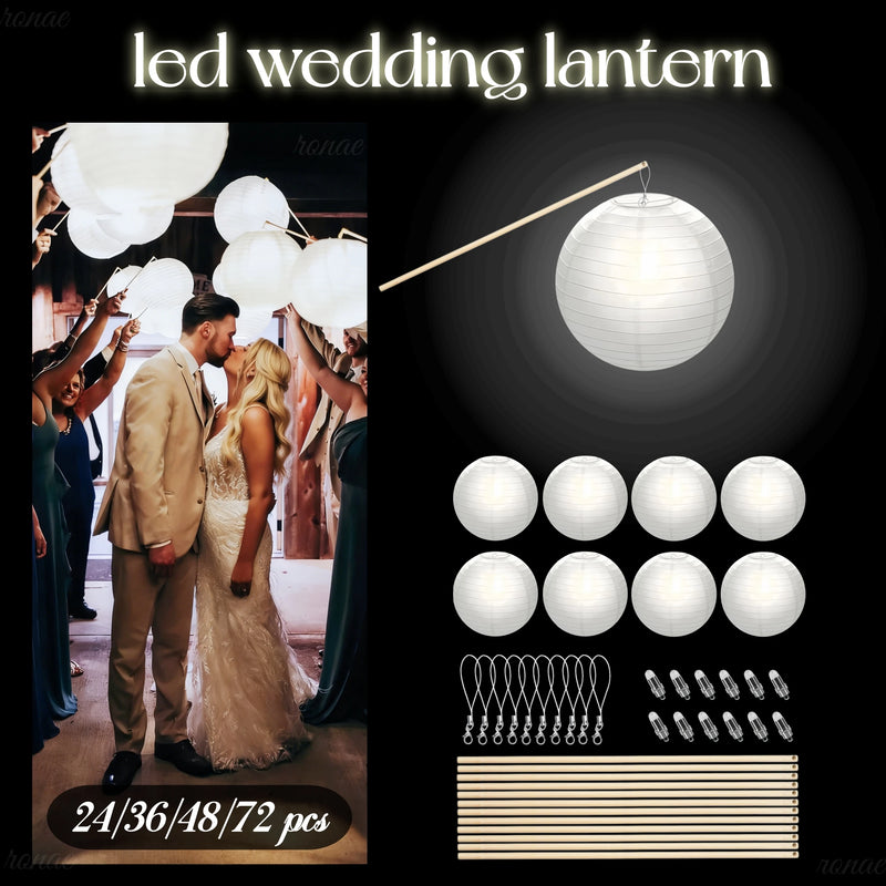 Lanternes en papier LED – vue 7