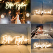 Néon mariage LED à message, 8 modèles, blanc chaud ou froid, USB