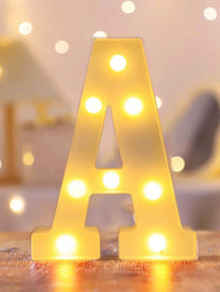 Lettre lumineuse LED 22 cm à piles, A à Z et 0 à 9