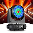 Lyre LED wash 19 x 15 W RGBW 300 W, zoom 8° à 60°, DMX 16 ou 24 canaux