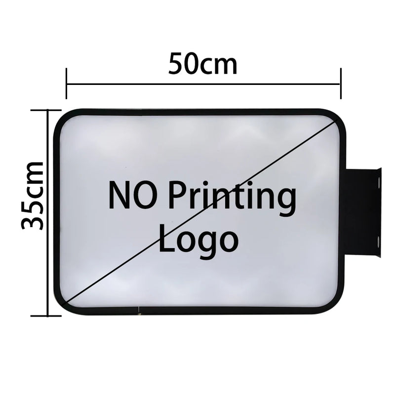 Enseigne drapeau rectangulaire – format horizontal 50 x 35 cm sans impression