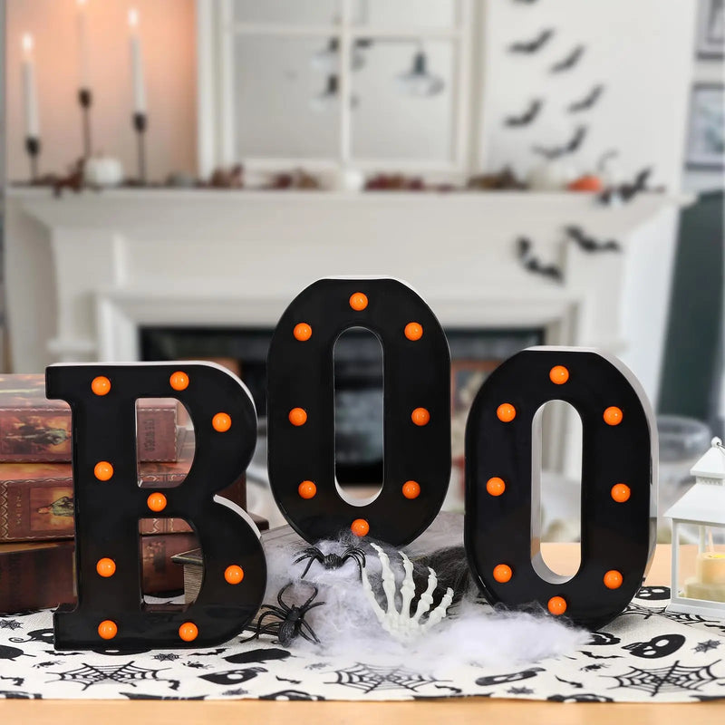 Lettres lumineuses BOO d'Halloween – vue 2