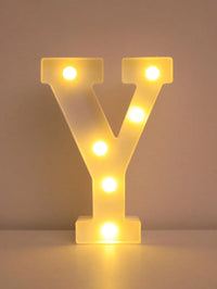 Lettre lumineuse LED 22 cm à piles, A à Z et 0 à 9