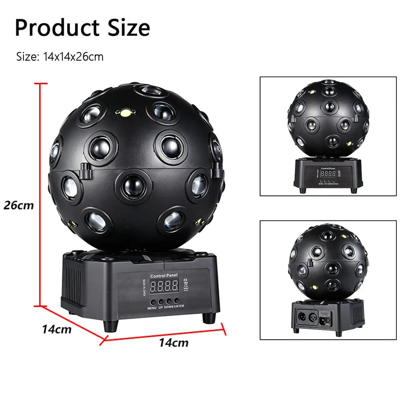 Boule magique rotative à LED 150 W, DMX 15 canaux et télécommande, à l'unité ou par lot