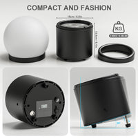 Uplight sans fil IP65 sur batterie, 6 LED RGBWA UV, télécommande et application
